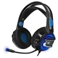 Проводная игровая стерео гарнитура с подсветкой Crown CMGH-3001 (черный с синим)