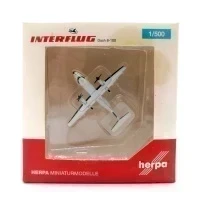 Модель самолета Herpa Wings 523806 Interflug Dash 8-100 OE-LLI 1:500
