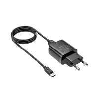 Сетевое зарядное устройство BOROFONE BA52A 2.1A + кабель Type-C 1м (черный)
