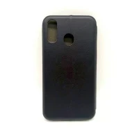 Чехол для Samsung Galaxy A20/A30 книжка с магнитом/кожа/визитница (черный)
