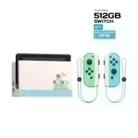 Игровая приставка Nintendo Switch CFW + MicroSD 512Gb с играми (Особое издание Animal Crossing, б/у)