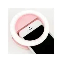 Светодиодная кольцевая лампа с зажимом для телефона (Pink)