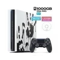 Приставка SONY Playstation 4 Pro 1Tb Death Stranding LE Hen 12.02+BD-R С играми (б/у черный геймпад)