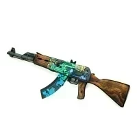 Деревянный автомат Калашникова АК-47 Огненый Змей (резинкострел) Mod.2 EcoToys