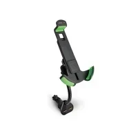 Автомобильный держатель для смартфона с двумя USB CROWN CMDC-IP5-032 Black