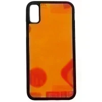 Чехол с термо-покрытием для iPhone X (оранжево-желтый)