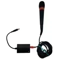 Микрофон проводной SingStar для PS2/PS3 1 шт. + USB конвертер (б/у, черно-красный)