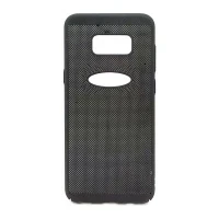 Чехол защитный Сетка Soft-Touch для Samsung Galaxy S8 Plus (черный)