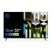 Телевизор Sber QLED SDX-50UQ5230T 50" 4K (черный корпус, безрамочный экран)