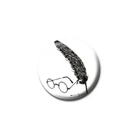 Значок Pyramid: Harry Potter (Glasses & Feather) PB2776