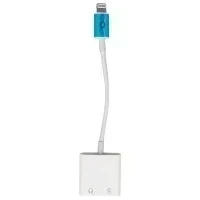 Адаптер MH030 LIGHTNING с 8 PIN на 8 PIN + AUX 3,5мм BLUETOOTH (совместимый)
