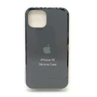 Чехол для Apple iPhone 15 накладка/силикон Silicone Case с логотипом (черный)