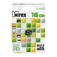 Карта памяти MicroSDHC 16 GB Class10 Mirex