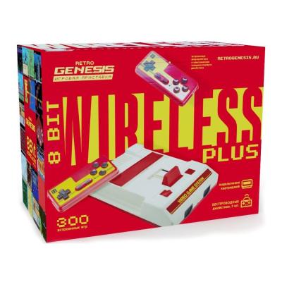 Игровая приставка Retro Genesis 8 Bit Wireless Plus + 300 игр (2 беспроводных джойстика)