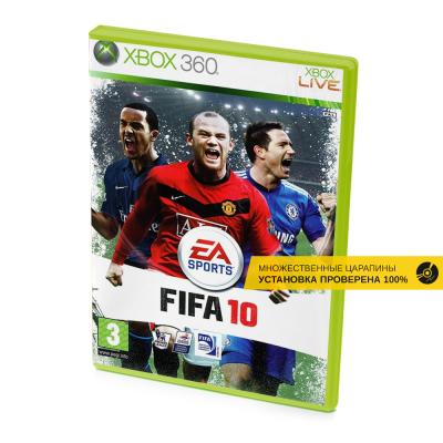 FIFA 10 (Xbox 360, б/у, множ.царап., устанавливается на 100%)
