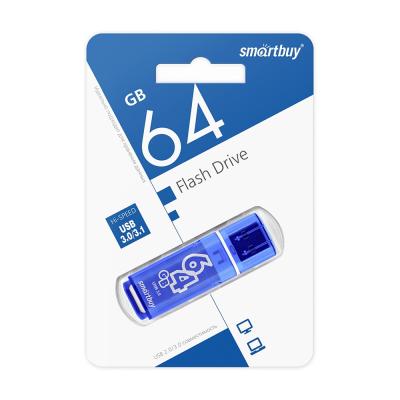 Флэш накопитель USB 3.0 64 GB GLOSSY Smartbuy (Blue)