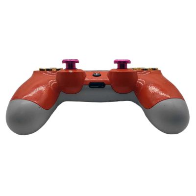 Джойстик (Геймпад) Dualshock 4 v2 CUH-ZCT2E (оранжево-белый, б/у, кастомизированный)