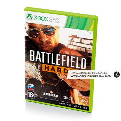 Battlefield Hardline (Xbox 360, б/у, рус., незнач.царап., устанавливается на 100%)