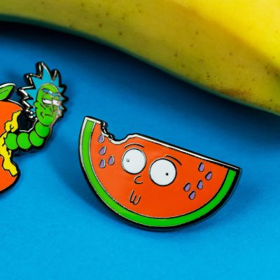 Значок Pin Kings Рик и Морти 1.2 Яблоко и Арбуз - набор из 2 шт
