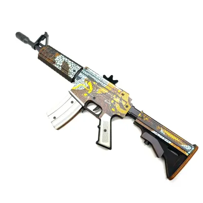 Деревянный автомат M4A4 Змея (резинкострел) Mod.2 EcoToys