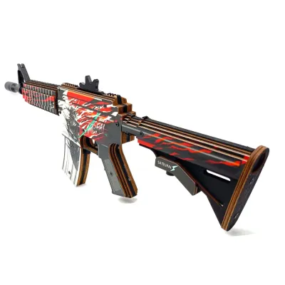 Деревянный автомат M4A4 Самурай (резинкострел) Mod.2 EcoToys