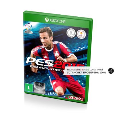 PES 2015 Pro Evolution Soccer (Xbox One/Series, б/у, рус., незнач.царап.,устанавливается на 100%)