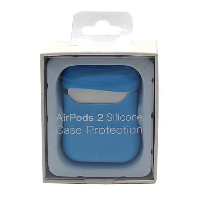 Чехол для Apple AirPods 2 силиконовый с вырезом (серо-голубой) цвет №04