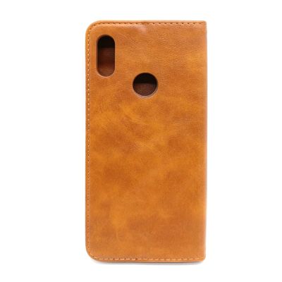 Чехол для Huawei Honor 8Y/Y6 (2019) книжка с магнитом кошелек силикон (коричневый)