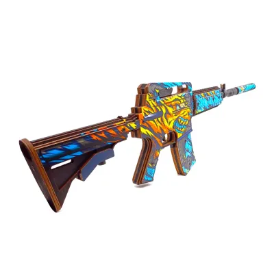 Деревянный автомат M4A1-S Год Тигра (резинкострел) Mod.2 EcoToys УЦЕНКА