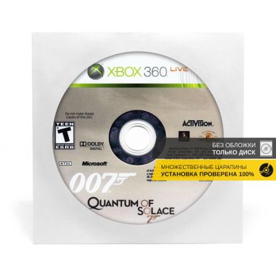 James Bond 007 Квант милосердия (Xbox 360, б/у, рус., без обложки, множ.царап.,)