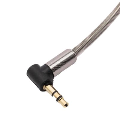 Кабель AUX JD346 1М (металлическая оплетка) DREAM (черный)