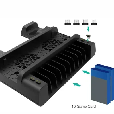 Многофункциональный стенд DOBE для PS4/Slim/PRO с индикаторами и функцией охлаждения (TP4-19076)