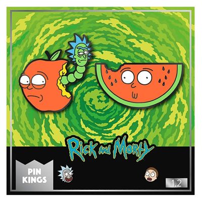 Значок Pin Kings Рик и Морти 1.2 Яблоко и Арбуз - набор из 2 шт