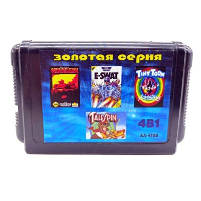 Картридж 16-bit 4 в 1 ESWAT/TALE SPIN/SUPER BATTLE TANK/TINYTOON ADVENTURES 16M (AA-4128)