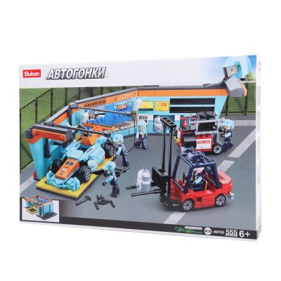 Конструктор Sluban Автогонки. F1 Maintenance Station (555 деталей) M38-B0765