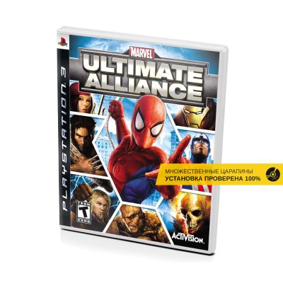 Marvel Ultimate Alliance (PS3, б/у, множ.царап., устанавливается на 100%)