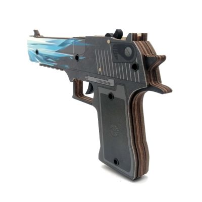 Деревянный пистолет Дезерт Игл Драгон Гласс (резинкострел) Мод.2 EcoToys