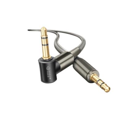 Кабель AUX JD346 1М (металлическая оплетка) DREAM (черный)