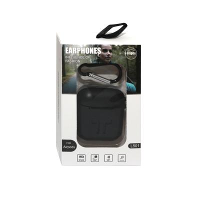 Чехол для AirPods UNIPHA L501 с карабином (черный)
