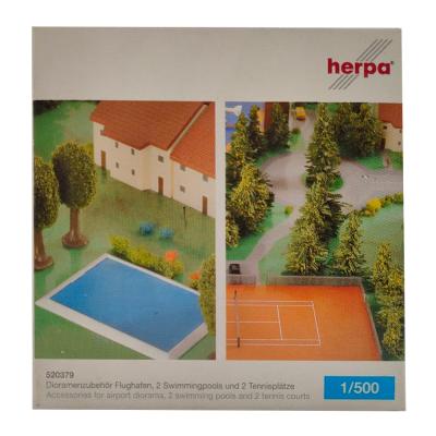 Набор HERPA 520379 для бассейна и теннисного корта 1:500