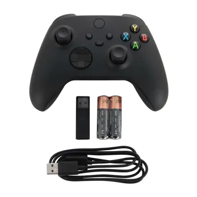Геймпад (Джойстик) Microsoft Xbox One and Series S/X Controller (черный) + беспроводной адаптер PC
