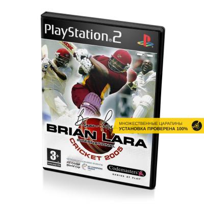 Brian Lara International Cricket 2005 (PS2, б/у, множ.царап., устанавливается на 100%)