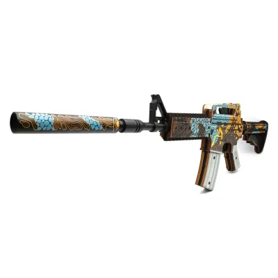 Деревянный автомат M4A1-S Змей (резинкострел) Mod.2 EcoToys