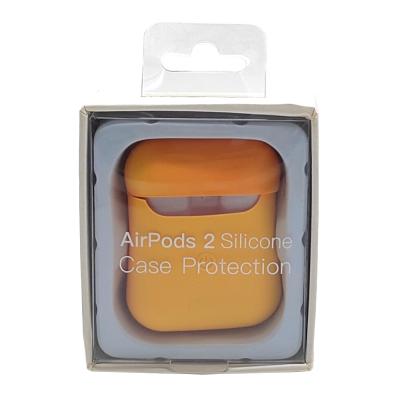 Чехол для Apple AirPods 2 силиконовый с вырезом (папайя) цвет №07