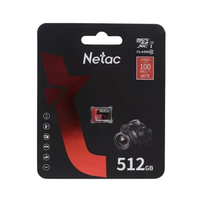Карта памяти MicroSDXC 512 GB Class10 Netac