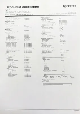Лазерный МФУ Kyocera M35550IDN A4 (принтер/сканер/копир/факс)А4 (148481 стр.) S/N MWH107659276 (б/у)