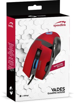 Мышь проводная Speedlink Vades Gaming Mouse black-red (SL-680014-BKRD)