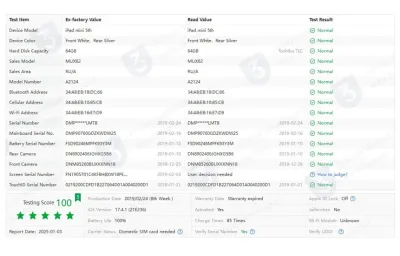 Планшет Apple iPad mini 5 (2019) 64Gb Wi-Fi + Cellular (Silver) (SN: DMPY815VLMT8, б/у) MUX62RU/A