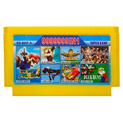 Картридж 8-bit 9999999 в 1 S.MARIO|GALAXIAN|DUCK HUNT|OLYMPIC 2000|CLAY SHOTTING|FIFA … (KD-6037-A)