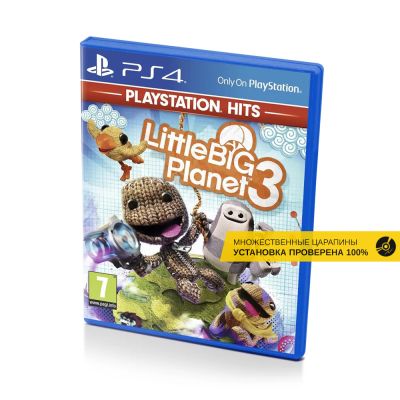 LittleBigPlanet 3 Хиты PlayStation (PS4/PS5, б/у, рус., множ.царап., устанавливается на 100%)